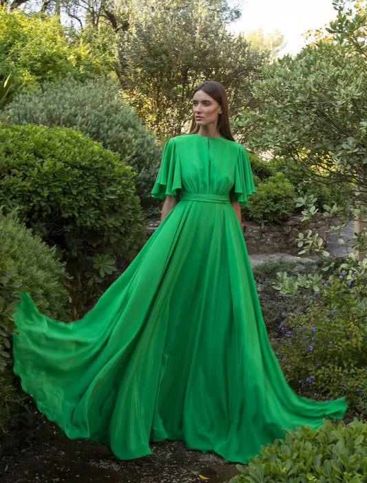 VESTITO DRAPED GREEN
