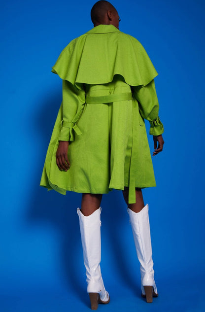 JAYLEY Collection
Trench midi verde